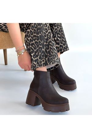 Belay Acı Kahve Nubuk Topuklu Bot