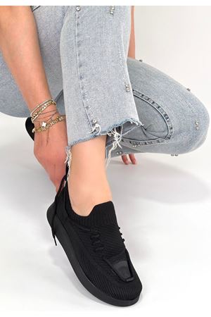 Renji Siyah Triko Bağcıklı Spor Ayakkabı