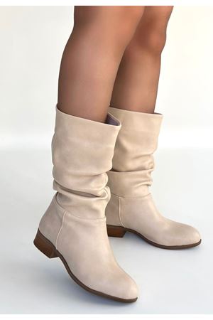 Plod Bej Cilt Körüklü Çizme