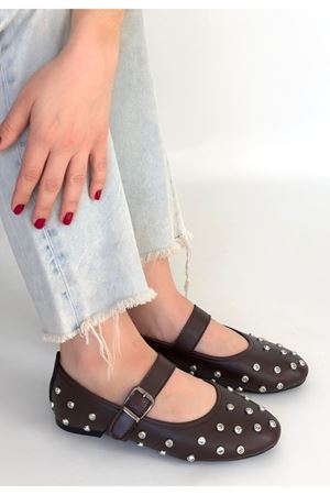 Ritta Kahverengi Cilt Kemerli Babet Ayakkabı