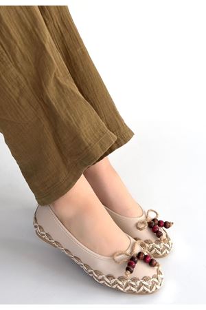 Ilwe Bej Cilt Babet Ayakkabı