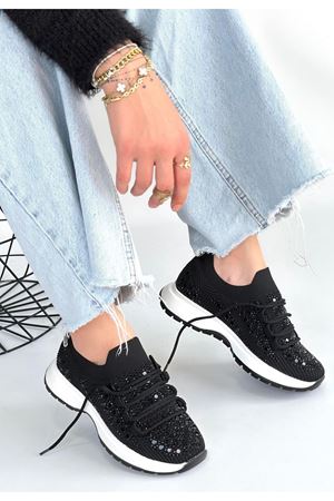 Ceas Siyah Triko Bağcıklı Spor Ayakkabı