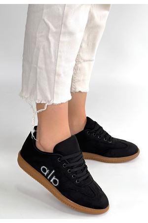 Lendo Siyah Süet Bağcıklı Spor Ayakkabı