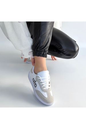 Lendo Beyaz Cilt Bağcıklı Spor Ayakkabı