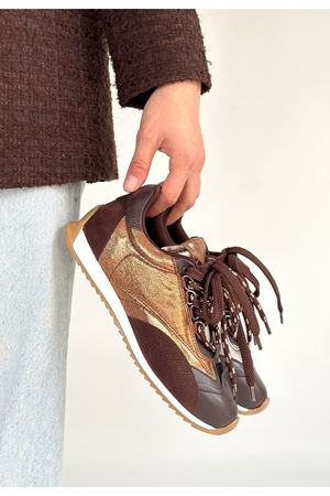 Reat Kahverengi Cilt Bağcıklı  Paraşüt Detaylı Spor Ayakkabı