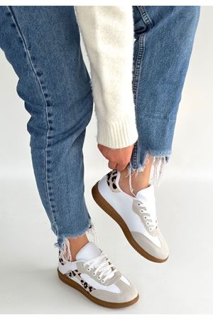 Mier Beyaz Cilt Bağcıklı Spor Ayakkabı