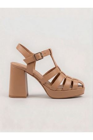 Çita Nude Cilt Gladyatör Kadın Topuklu Ayakkabı