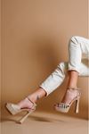 Melanie Ten Süet  Taş Detaylı Tasarım  Kadın Ayakkabı