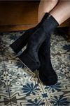 Getz Siyah Süet  Tasarım Platform  Kadın Ayakkabı