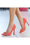 Gida Turuncu Süet Stiletto Ayakkabı