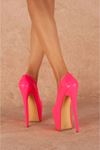 Josie Neon Pembe  Yüksek Kadın Topuklu Ayakkabı 19 Cm