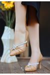 Lidiya Nude Cilt Stiletto Ayakkabı
