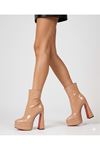 Kadın Platform Yüksek Topuklu Bot Mojo Nud Rugan